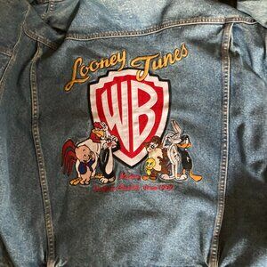 Looney Tunes Classic Jean Jacket with the WB Logo on it